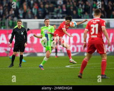 Wolfsburg, Germany, March 5, 2022: Max Kruse of VfL Wolfsburg during Wolfsburg vs Union Berlin, Bundesliga, at Volkswagen Arena. Kim Price/CSM. Stock Photo