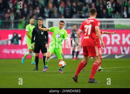 Wolfsburg, Germany, March 5, 2022: Max Kruse of VfL Wolfsburg during Wolfsburg vs Union Berlin, Bundesliga, at Volkswagen Arena. Kim Price/CSM. Stock Photo