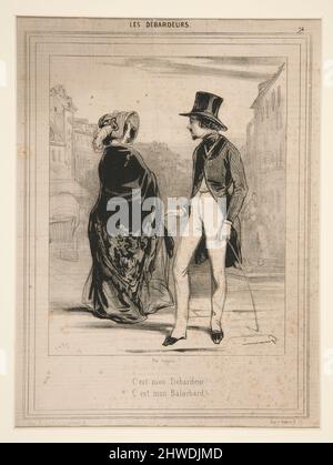 C’est mon Debardeur! C’est mon Balochard! from Les Debardeurs.  Artist: Paul Gavarni, French, 1804–1866 Stock Photo
