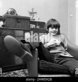 Actor Jack Wild who played the role of the Artful Dodger in the 1968 Lionel Bart musical film Oliver! Pictured at home. 28th February 1969. Stock Photo