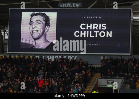 The image of Hull City legend Chris Chilton on the large screen while