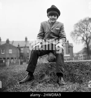 Actor Jack Wild who played the role of the Artful Dodger in the 1968 Lionel Bart musical film Oliver! Pictured in his local park. 28th February 1969. Stock Photo