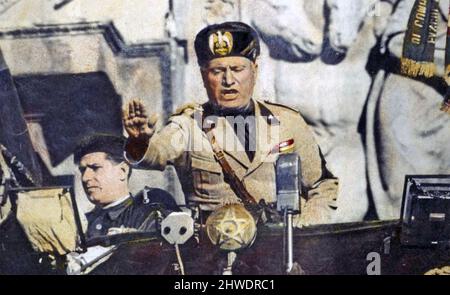 BENITO MUSSOLINI (1883-1945) Italian Fascist leader about 1930 Stock Photo