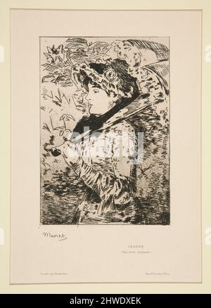 Jeanne: Le printemps (Spring), from the Gazette des Beaux-Arts.  Artist: Édouard Manet, French, 1832–1883 Stock Photo