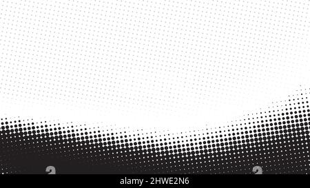 Abstract black dots wave flowing particles on white background ...