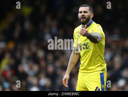 London, England, 5th March 2022. Bradley Johnson of Blackburn Rovers during the Sky Bet Championship match at Craven Cottage, London. Picture credit should read: Paul Terry / Sportimage Credit: Sportimage/Alamy Live News Stock Photo