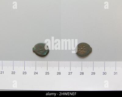 Coin of Alexander Jannaeus from Judaea. Ruler: Alexander Jannaeus, King of Judaea, ca. 127–76 B.C., ruled 103–76 B.C. Mint: Judaea Stock Photo