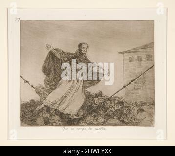 Que se rompe la cuerda (May the Cord Break), pl. 77 from Los desastres de la guerra (The Disasters of War).  Artist: Francisco Goya, Spanish, 1746–1828 Stock Photo