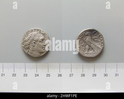 Tetradrachm of Ptolemy XIII Theos Philopator from Alexandria. Ruler ...