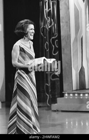 Rowan & Martin's Laugh-In, an American sketch comedy television program on the NBC television network, behind the scenes filming for series 2 episode 22, (aired Monday 3rd March 1969), in studio, Wednesday 15th January 1969. Our picture shows ... Ruth Buzzi, American actress and regular performer. Stock Photo
