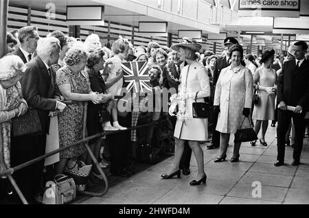 Katharine, Duchess of Kent visits Altrincham, Greater Manchester. 28th July 1969. Stock Photo