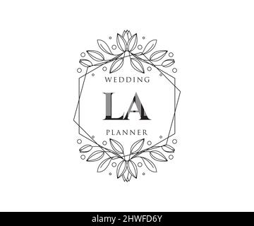 LA Initials letter Wedding monogram logos collection, hand drawn modern  minimalistic and floral templates for Invitation cards, Save the Date,  elegant Stock Vector Image & Art - Alamy