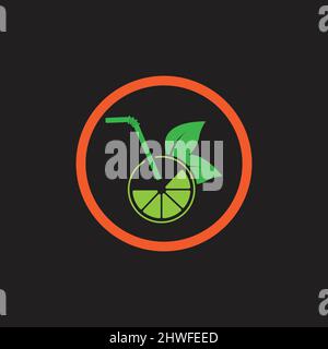 illustration vector logo design for Fresh juice Stock Vector