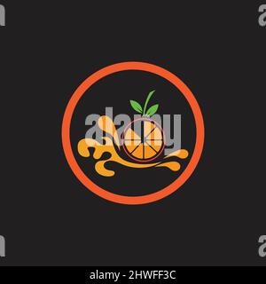 illustration vector logo design for Fresh juice Stock Vector