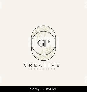 GP Initial Letter Flower Logo Template Vector premium vector Stock Vector