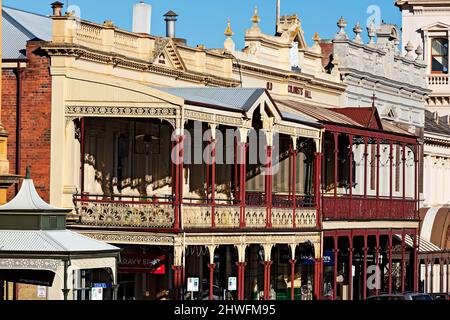 Ballarat Australia /  Ballarat's beautiful Victorian Era buildings in Lydiard Street. Stock Photo