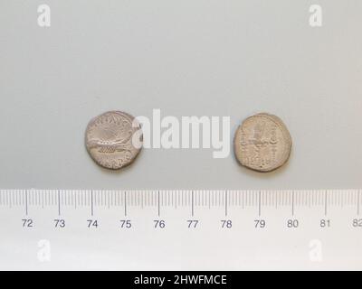 Denarius from Moving mint.  Mint: Moving mint Artist: Unknown Magistrate: Marcus Antonius, 83–30 B.C. Stock Photo