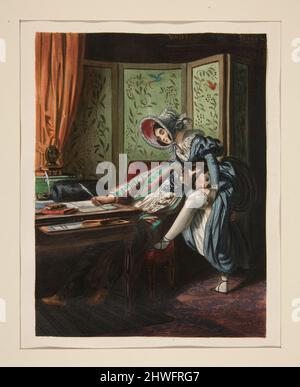 DISTRACTION.  Artist: Paul Gavarni, French, 1804–1866 Stock Photo