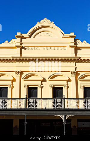 Ballarat Australia /  Ballarat's beautiful Victorian Era Bones Building circa 1886 in Lydiard Street. Stock Photo