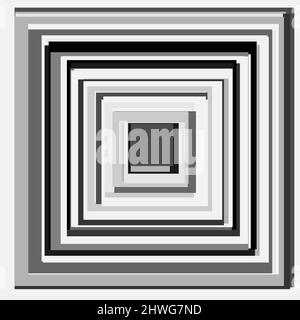 Overlapping random squares abstract grayscale geometric vector illustration - stock vector illustration, clip-art graphics Stock Vector