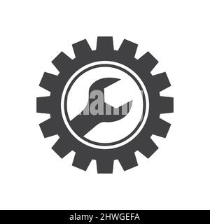 GEAR logo design template vector. Abstract vector gear tech icon. Stock Vector