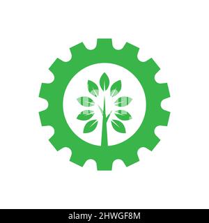 GEAR logo design template vector. Abstract vector gear tech icon. Stock Vector