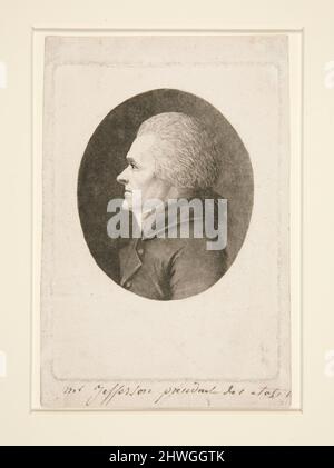 Thomas Jefferson. Engraver: Gilles-Louis Chrétien, French, 1754–1811After: Edme Quenedey, French, 1756–1830 Stock Photo