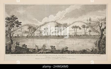 View of the West Bank of the Hudson’s River, 3 Miles above Still Water, Upon which is the Army under the Command of Lt. Gen. Burgoyne (Showing General Frazer’s Funeral). After: Francis Barlow, British, 1626–1702 Stock Photo