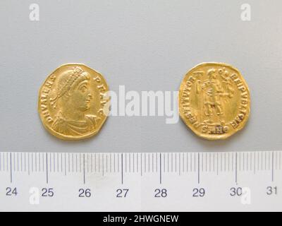 Valen Ruler Solidus of Valens, Emperor of the Roman Empire from Constantinople ...