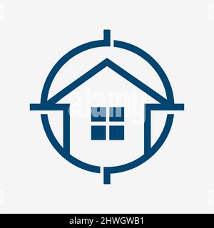 House target icon vector. Flat design. Vector Illustration on white background. Stock Vector