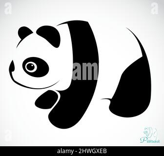 Vector image of panda on white background. Easy editable layered vector illustration. Stock Vector