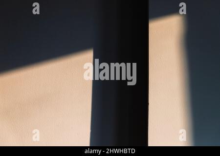 Empty interior fragment with shadow on the wall. Abstract background photo texture Stock Photo