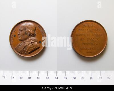 Medal of Pope Leo XII.   Subject: Pope Leo XII, Italian, 1760–1829 Artist: Dieudonne, French, 1795–1873 Stock Photo