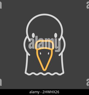 Dove icon. Animal head vector symbol. Agriculture sign. Graph symbol for your web site design, logo, app, UI. EPS10. Stock Vector