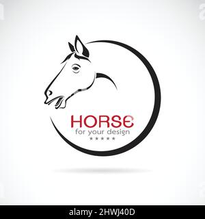 Vector images of horse design on a white background. Easy editable layered vector illustration. Stock Vector