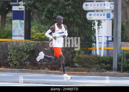 Tokyo, Japan. 06th Mar, 2022. Tokyo Marathon 2021 is held. Winner of the men's invitational race, Kenyan Eliud Kipchoge. on March 6, 2022 in Tokyo, Japan. (Photo by Kazuki Oishi/Sipa USA) Credit: Sipa USA/Alamy Live News Stock Photo