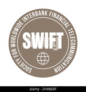 SWIFT society for worldwide interbank financial telecommunication symbol icon Stock Photo