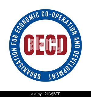 OECD, organisation for economic co-operation and development symbol icon Stock Photo