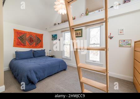 Residential Interior - Bedroom Stock Photo