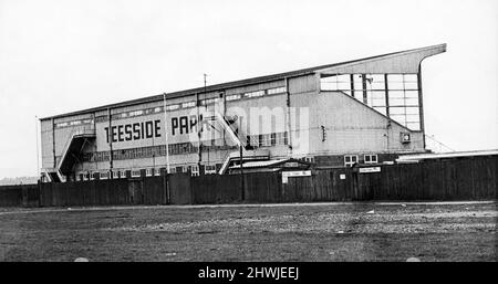 Stockton Racecourse (September 1855 - 16 June 1981), also known as Teesside Park. 13th April 1971. Stock Photo