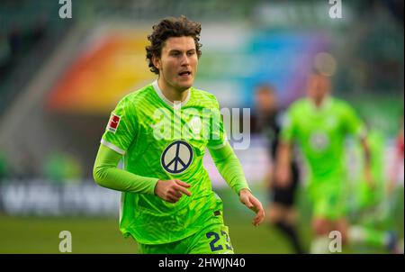 Wolfsburg, Germany, March 5, 2022: Jonas Wind of VfL Wolfsburg during Wolfsburg vs Union Berlin, Bundesliga, at Volkswagen Arena. Kim Price/CSM. Stock Photo