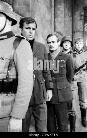 Colditz, Photo-call for new BBC television series, actors pose for the ...