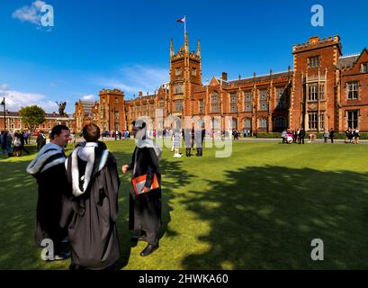 Graduation Day at Queen's University in Belfast. Stock Photo