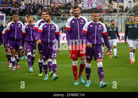 Fans of Fiorentina during the italian soccer Serie A match ACF Fiorentina  vs Hellas Verona FC on March 06, 2022 at the Artemio Franchi stadium in  Florence, Italy (Photo by Valentina Giannettoni/LiveMedia/Sipa