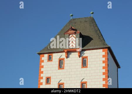 Roof of the historic Iron Tower, in Mainz, Rhineland-Palatinate, Germany Stock Photo