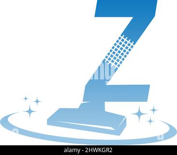Cleaning service logo illustration with letter Z  icon template vector Stock Vector