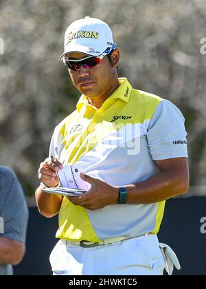 Orlando, FL, USA. 6th Mar, 2022. Hideki Matsuyama of Japan on the 10th tee during final round of the Arnold Palmer Invitational presented by Mastercard held at Arnold Palmer's Bay Hill Club & Lodge in Orlando, Fl. Romeo T Guzman/CSM/Alamy Live News Stock Photo