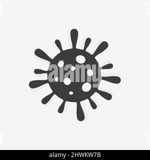 Bacteria Virus COVID Coronavirus Flat Design Icon Stock Vector