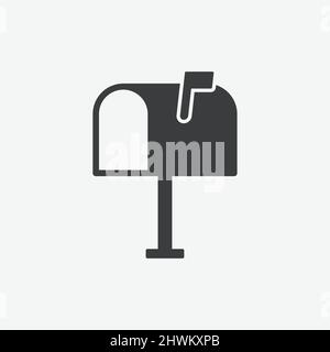 Mail Box Flat Vector Icon Stock Vector
