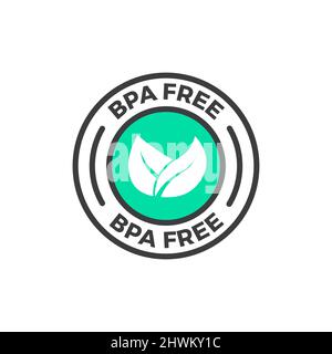 BPA Bisphenol And Phthalates Free Label Stock Vector